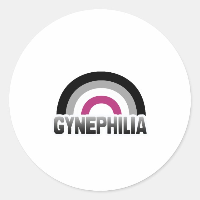 Gynephilia Pride Classic Round Sticker (Front)
