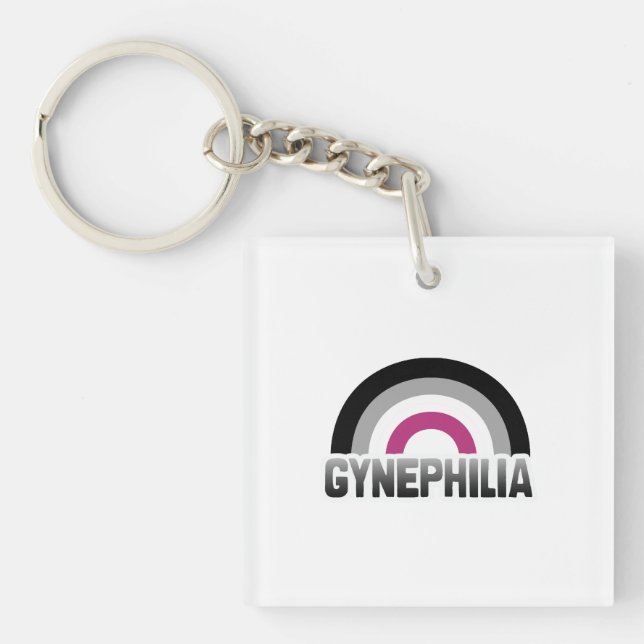 Gynephilia Pride Keychain (Front)
