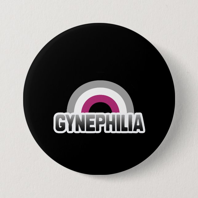 Gynephilia Pride Pinback Button (Front)