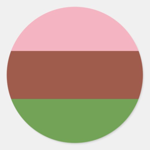 gynesexual pride flag classic round sticker