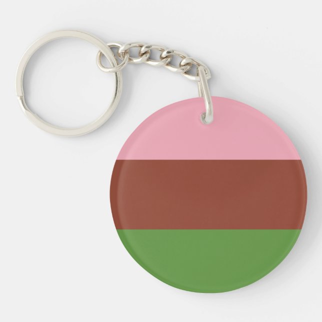 Gynosexual Pride Flag Keychain (Front)