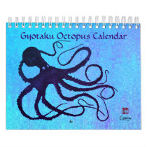 Gyotaku Octopus - Medium Calendar