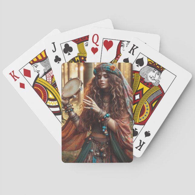gypsi lady poker cards (Back)