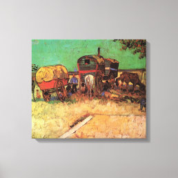 Gypsies with Caravans by Vincent van Gogh Canvas Print