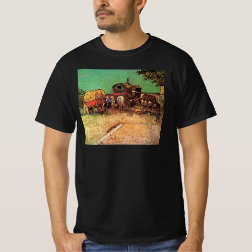 Gypsies with Caravans by Vincent van Gogh T_Shirt