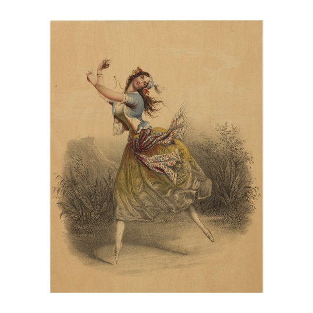 Gypsy Ballerina Wood Wall Art (Front)