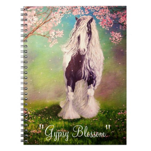 Gypsy Blossom Vanner horse pinto stallion Notebook