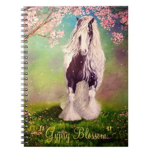 Gypsy Blossom Vanner horse pinto stallion Notebook
