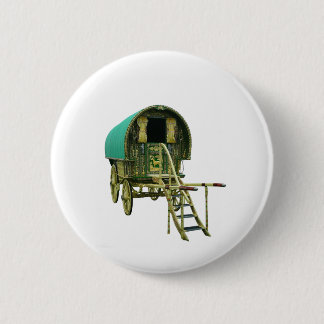 Gypsy bowtop caravan pinback button