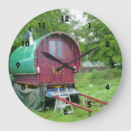 Gypsy bowtop wagon large clock