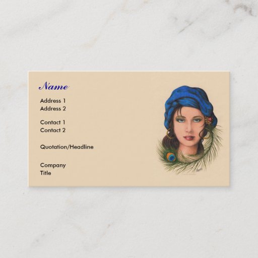 Customizable Gypsy Business Card Template