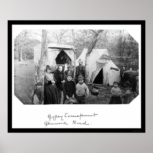 Gypsy Camp in Bethesda MD 1888 Poster