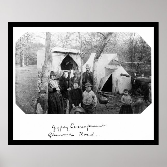 Gypsy Camp in Bethesda, MD 1888 Poster (Front)