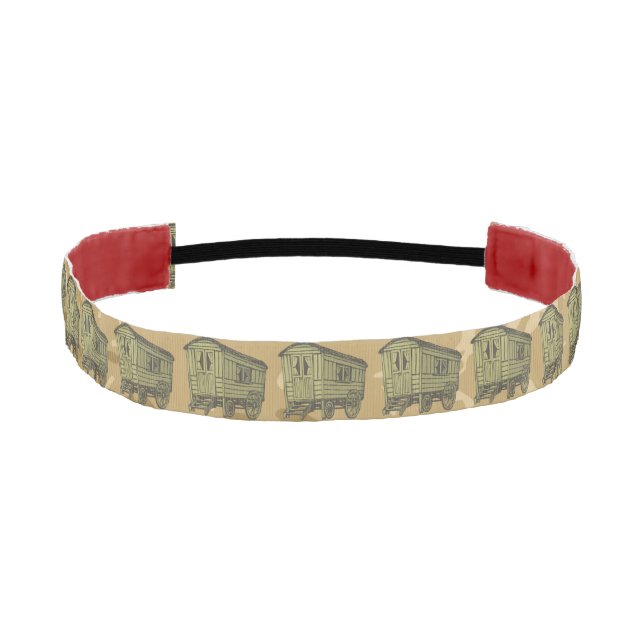 Gypsy caravan wagon athletic headband (Front)