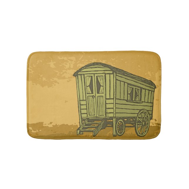 Gypsy caravan wagon bathroom mat (Front)