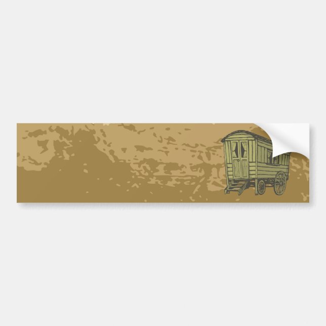 Gypsy caravan wagon bumper sticker (Front)