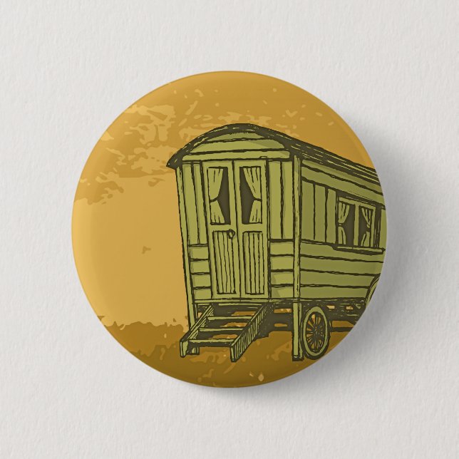 Gypsy caravan wagon button (Front)