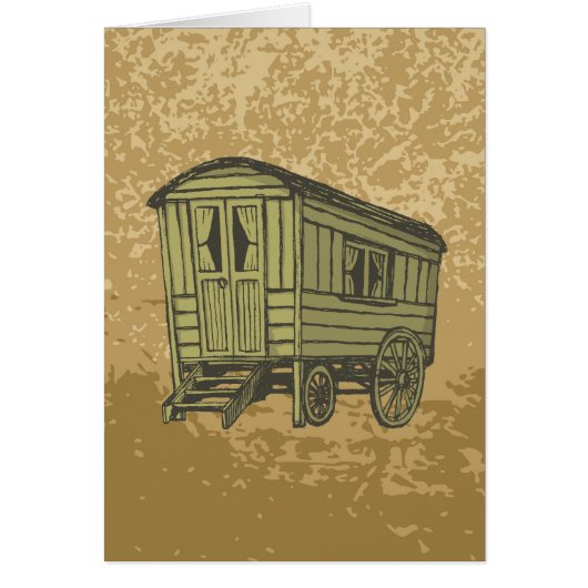 Gypsy caravan wagon cards (Front)
