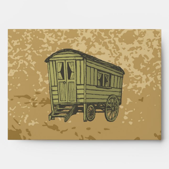 Gypsy caravan wagon envelope (Front)