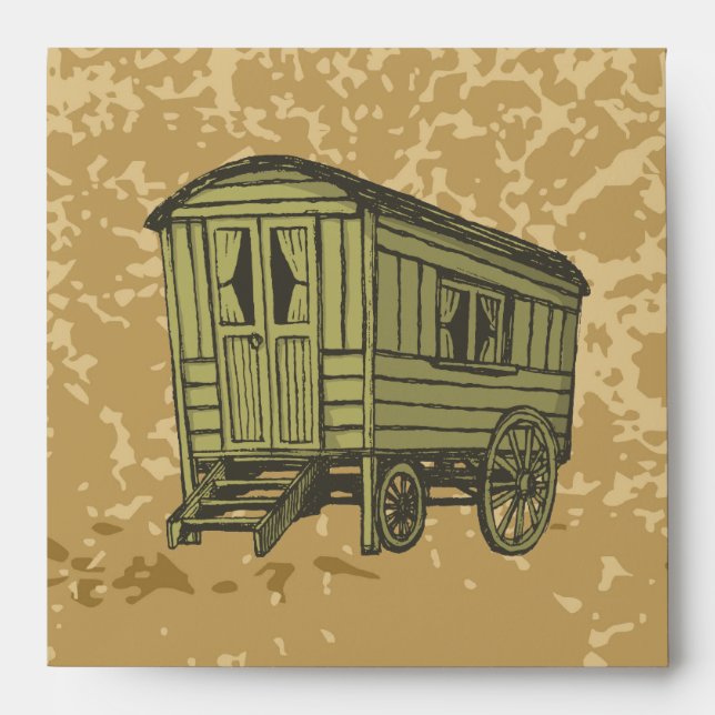 Gypsy caravan wagon envelope (Front)