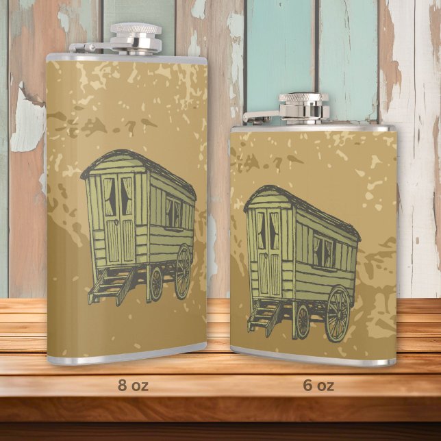Gypsy caravan wagon hip flask (Creator Uploaded)