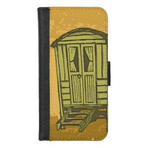 Gypsy caravan wagon iPhone 8/7 wallet case
