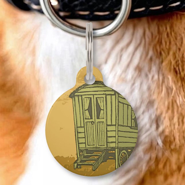 Gypsy caravan wagon pet ID tag (Creator Uploaded)