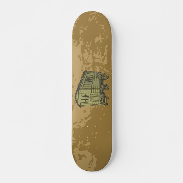 Gypsy caravan wagon skateboard deck (Front)