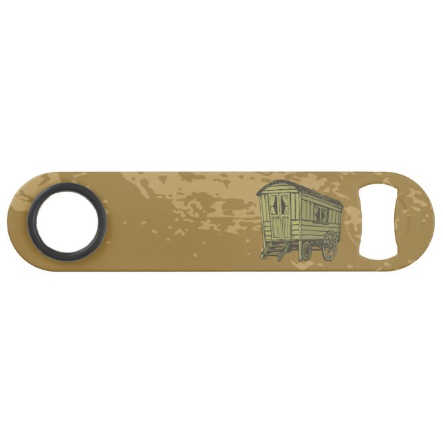 Gypsy caravan wagon speed bottle opener (Back Horizontal)