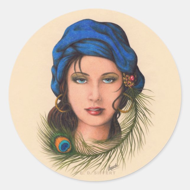 Gypsy Classic Round Sticker (Front)