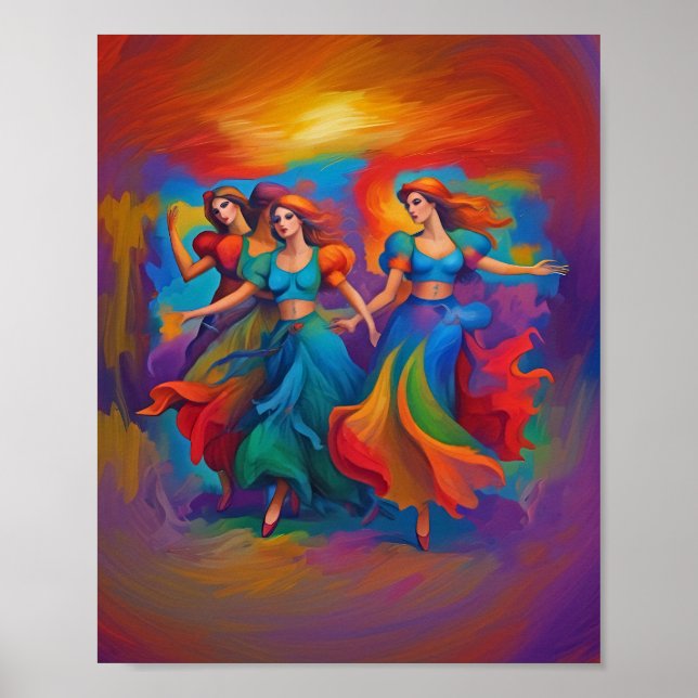 Gypsy Dancers Print, Value Poster Paper (Matte) (Front)