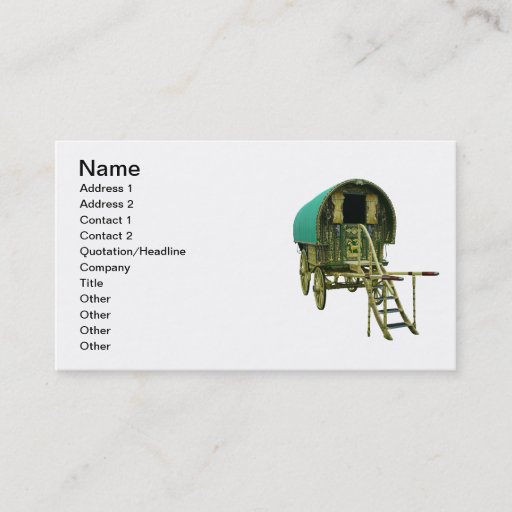 Customizable Gypsy door detail business card template