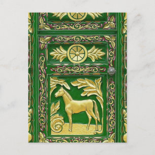 Gypsy door detail postcard