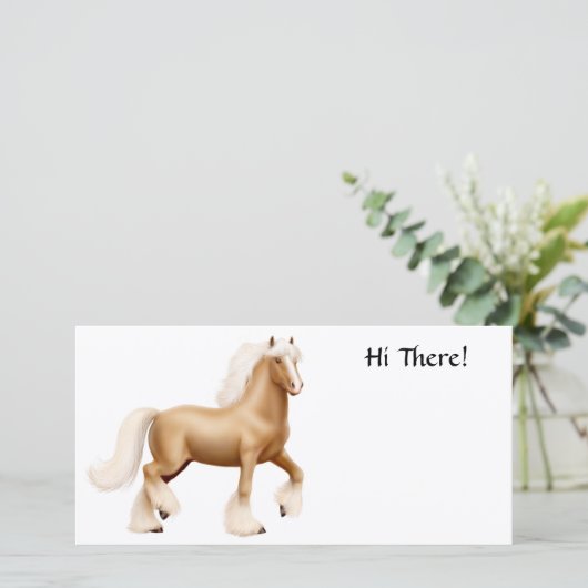 Gypsy Draft Horse Photo Card (Standing Front)