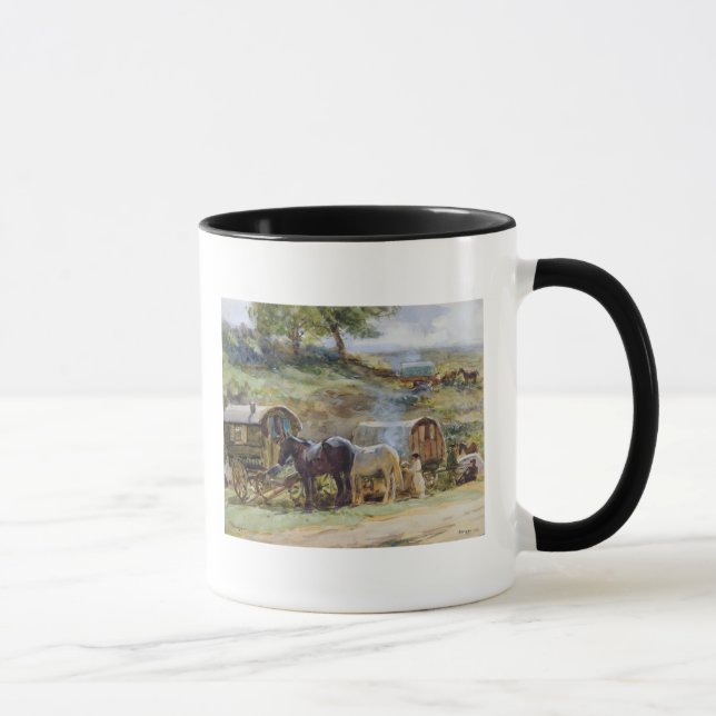 Gypsy Encampment, Appleby, 1919 Mug (Right)
