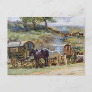 Gypsy Encampment, Appleby, 1919 Postcard