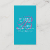 Gypsy Ethnic Embroidery  turquoise blue bohemian Business Card (Back)