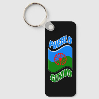 Gypsy flag. Custom black key. Keychain