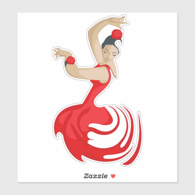 Gypsy Flamenco Dancer Sticker (Sheet)