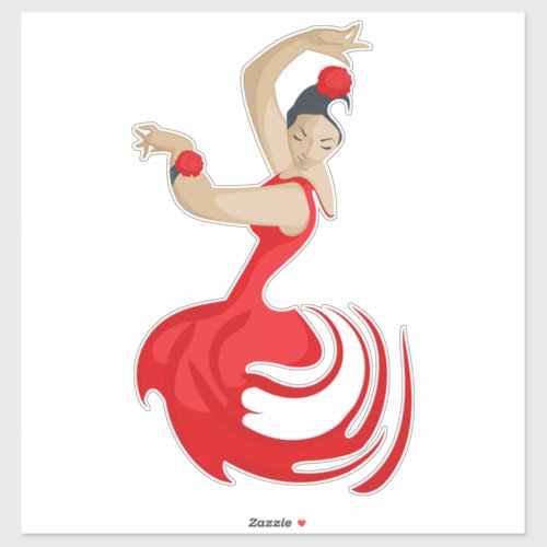 Gypsy Flamenco Dancer Sticker