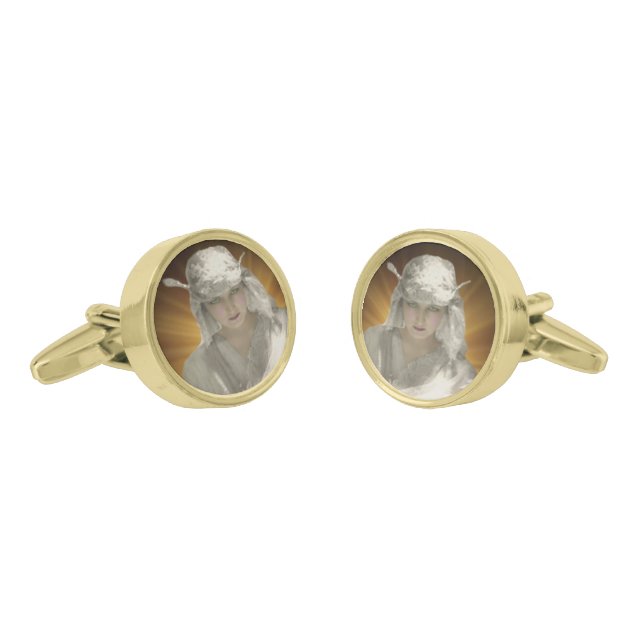Gypsy Fortune Teller  Cufflinks (Angled)