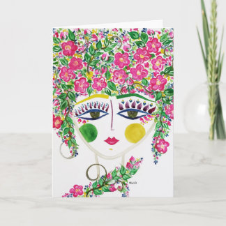 Gypsy Garden Girl Cherry Blossom - Note Card