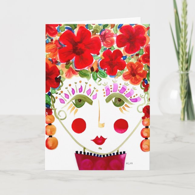 Gypsy Garden Girl Hibiscus - Note Card (Front)
