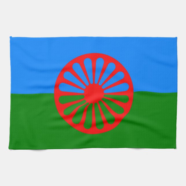 gypsy gipsy people flag towel nomad rrom roman (Horizontal)