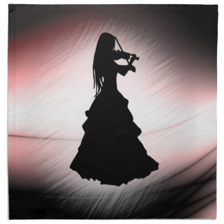 Gypsy Girl Plays Violin Cloth Napkin