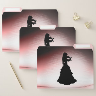 Gypsy Girl Plays Violin File Folder
