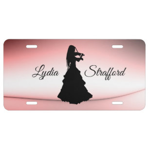 Gypsy Girl Plays Violin License Plate