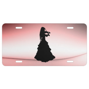 Gypsy Girl Plays Violin License Plate