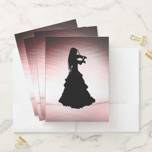 Gypsy Girl Plays Violin Pocket Folder