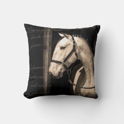 Gypsy Gold Equestrian Pillow